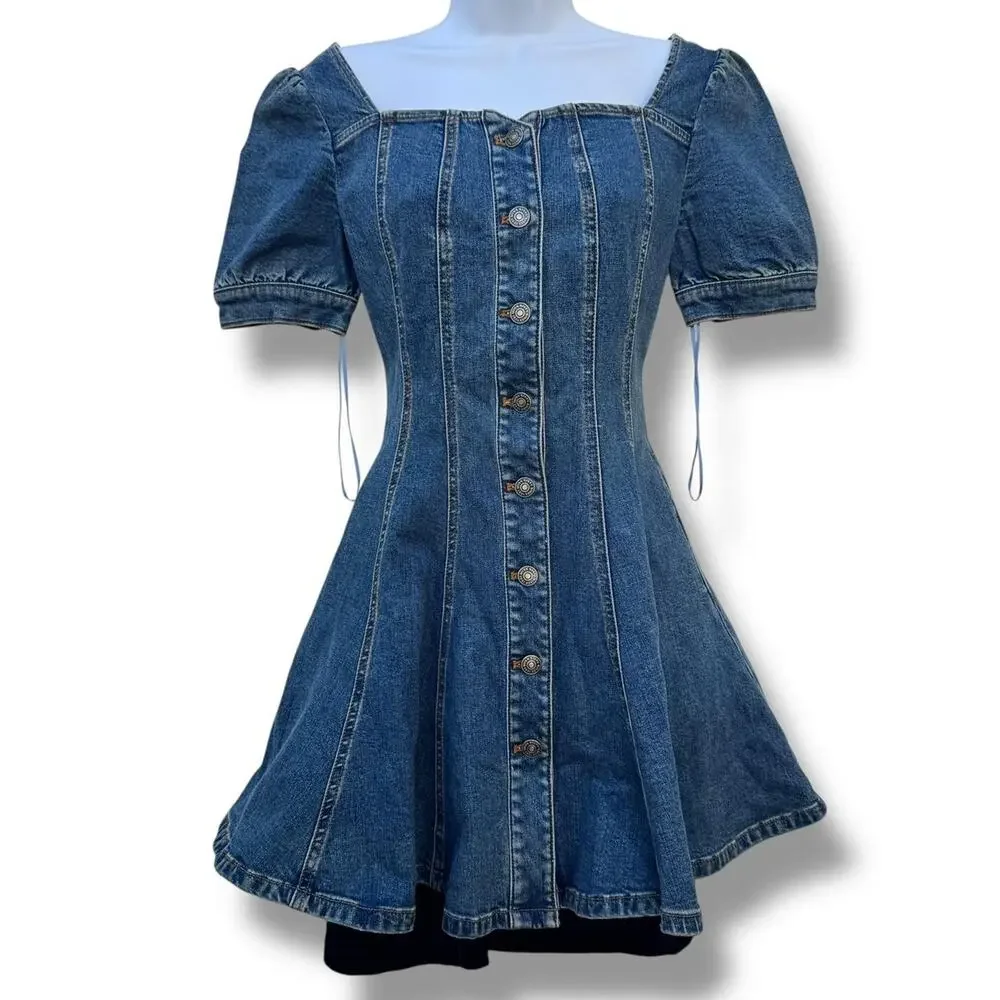 Miss Sixty Denim Button-Down Dress - Picture 2 of 7
